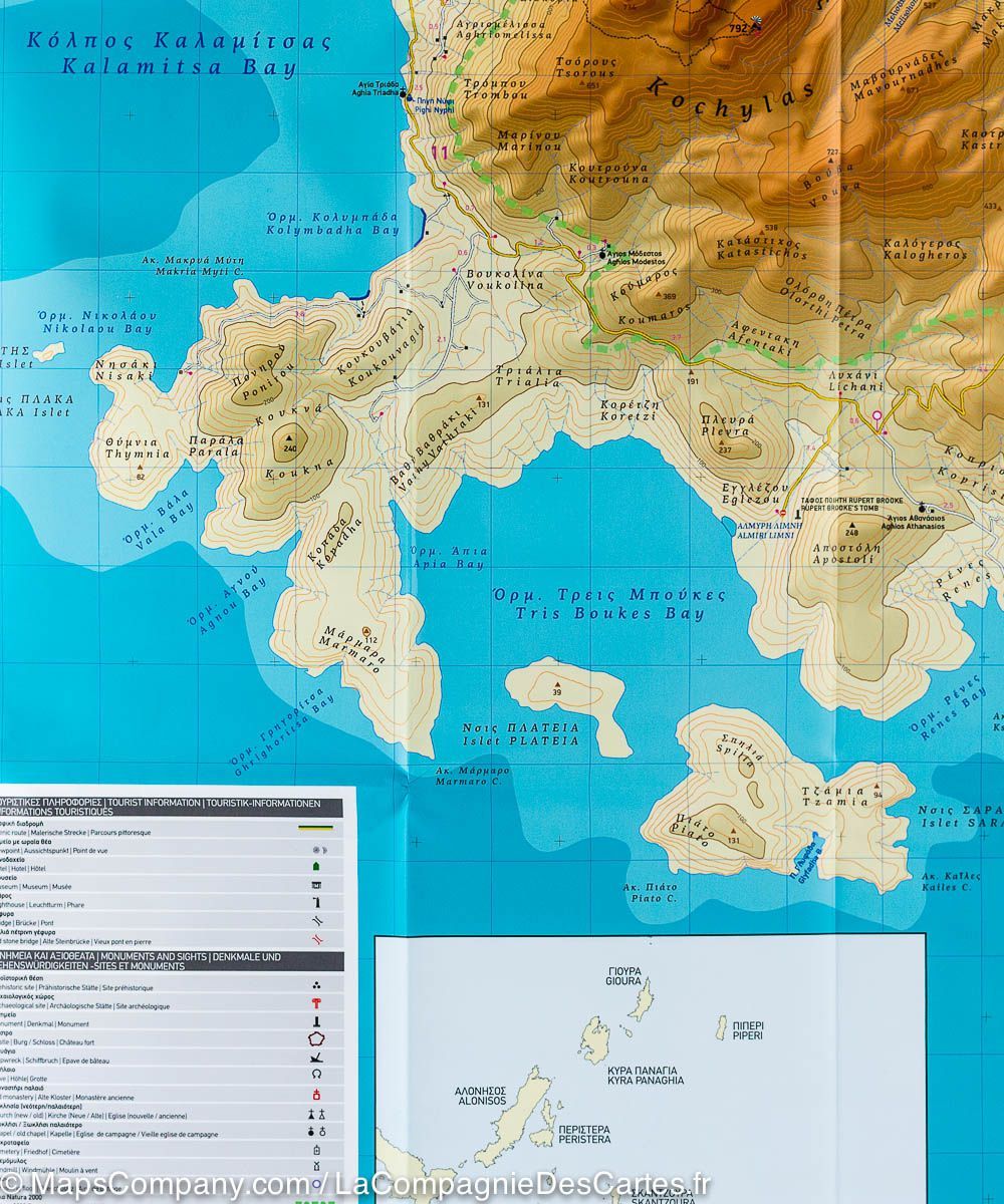 Carte de randonnée - Ile de Skyros (Grèce) | Terrain Cartography carte de randonnée Terrain Cartography