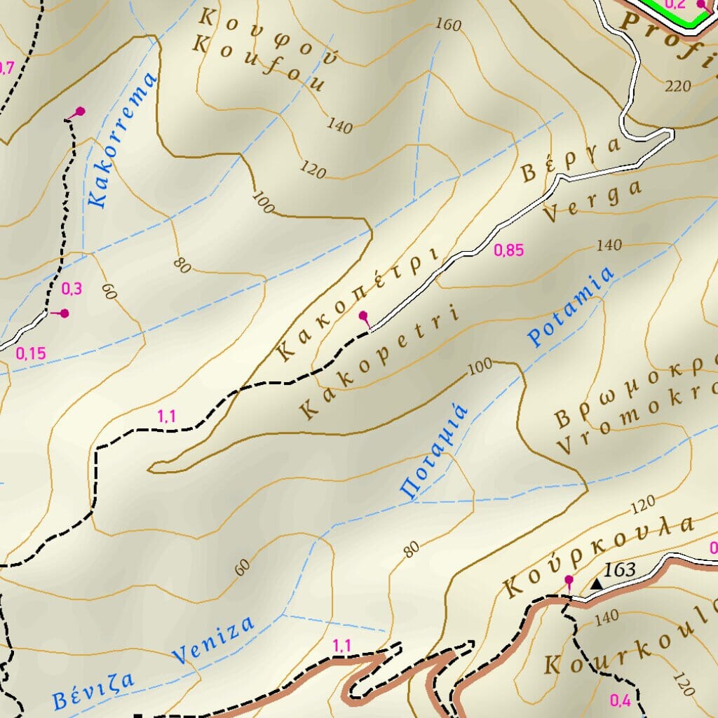 Carte de randonnée - Ile de Spetses (Grèce) | Terrain Cartography carte de randonnée Terrain Cartography