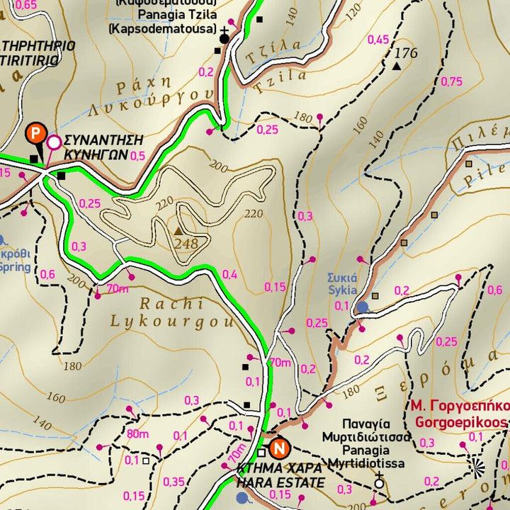 Carte de randonnée - Ile de Spetses (Grèce) | Terrain Cartography carte pliée Terrain Cartography 