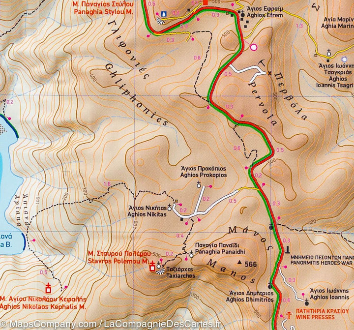 Carte de randonnée - Ile de Symi (Grèce) | Terrain Cartography carte pliée Terrain Cartography 