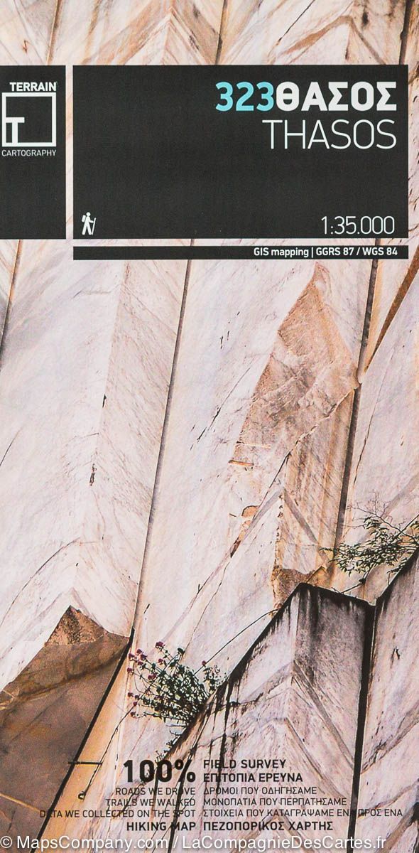 Carte de randonnée - Ile de Thasos (Grèce) | Terrain Cartography carte de randonnée Terrain Cartography