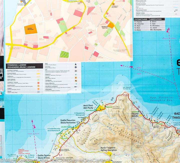 Carte de randonnée - Ile de Thasos (Grèce) | Terrain Cartography carte pliée Terrain Cartography 