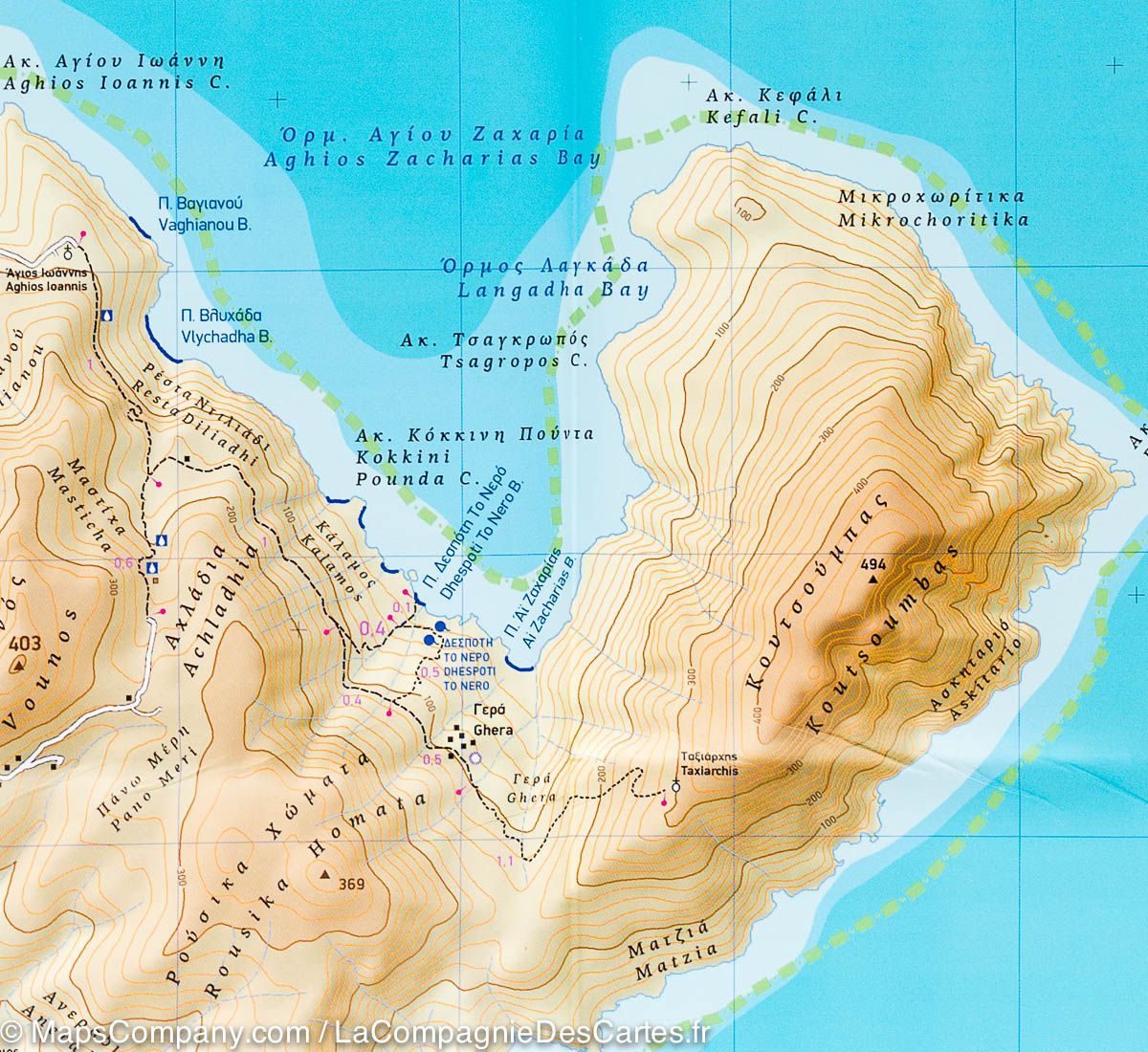 Carte de randonnée - Ile de Tilos (Grèce) | Terrain Cartography carte de randonnée Terrain Cartography