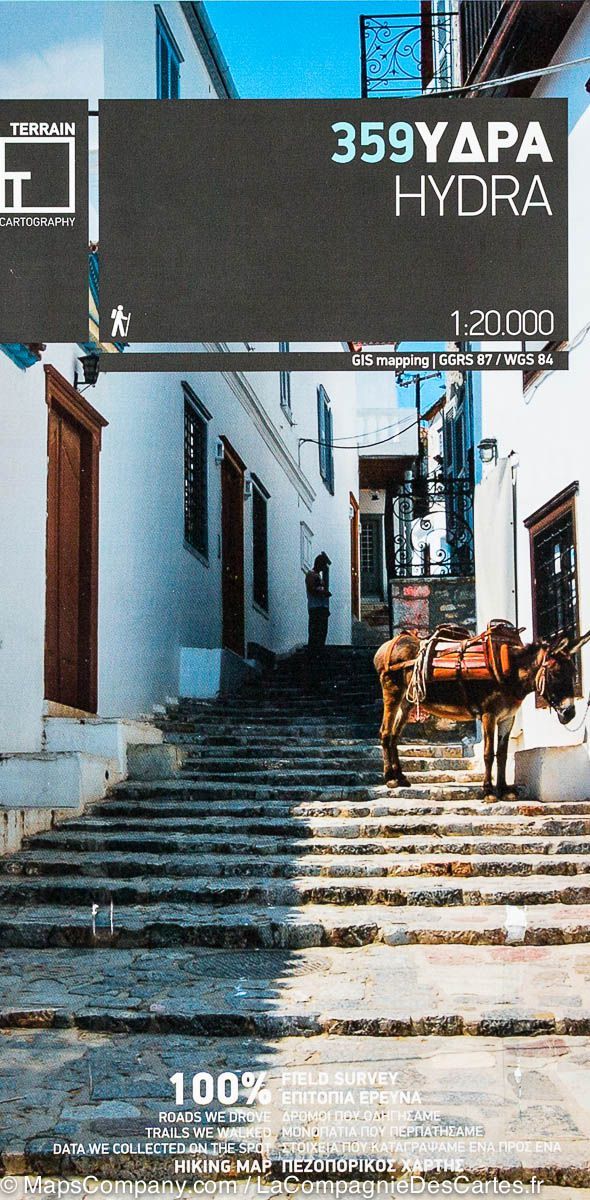 Carte de randonnée - Ile d'Hydra (Grèce) | Terrain Cartography carte de randonnée Terrain Cartography