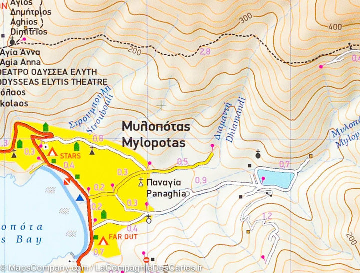 Carte de randonnée - Ile d'Ios (Grèce) | Terrain Cartography carte pliée Terrain Cartography 