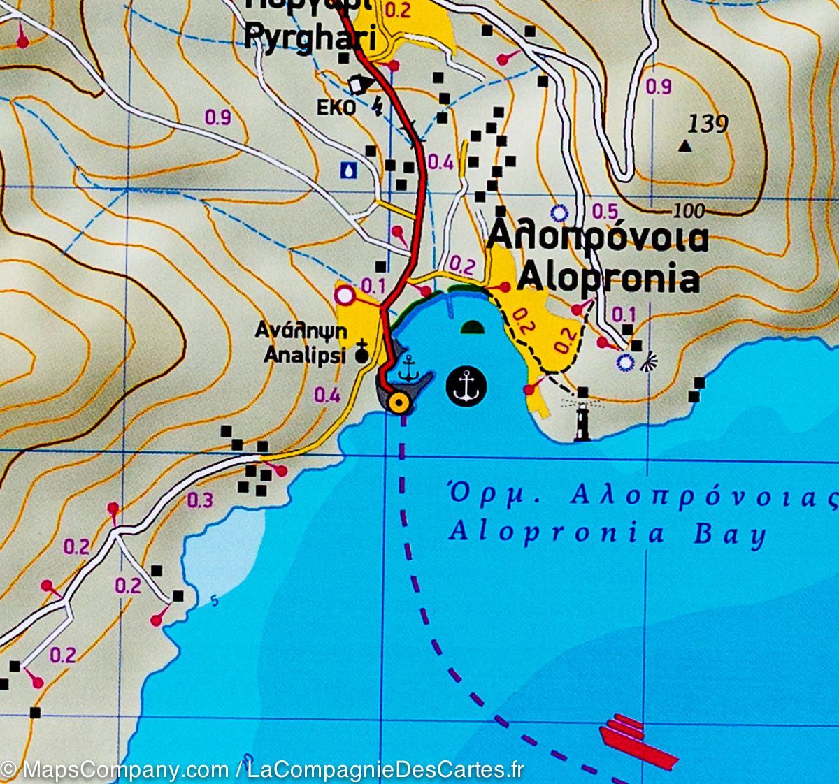 Carte de randonnée - Ile de Sikinos (Grèce) | Terrain Cartography carte de randonnée Terrain Cartography