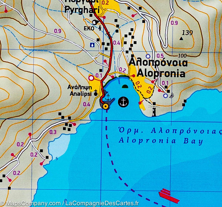 Carte de randonnée - Ile Sikinos (Grèce) | Terrain Cartography carte pliée Terrain Cartography 