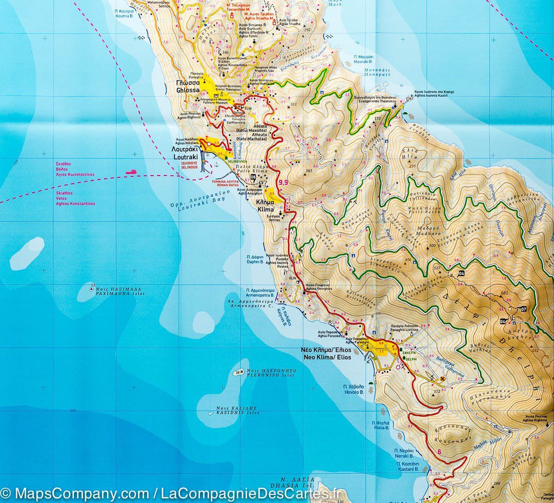 Carte de randonnée - Ile Skopelos (Grèce) | Terrain Cartography carte pliée Terrain Cartography 
