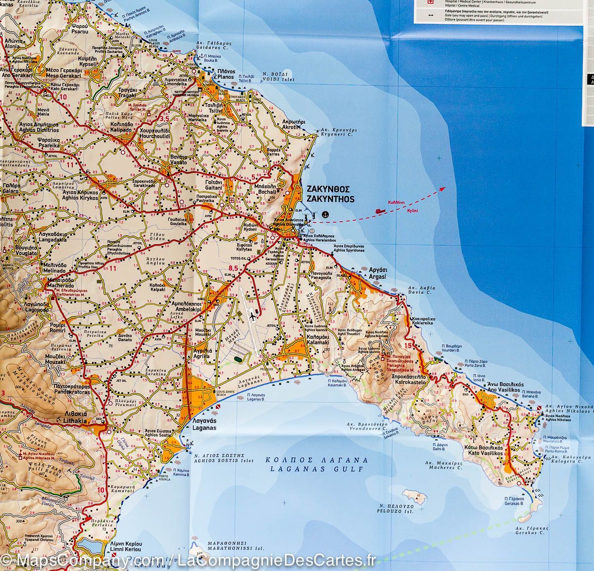 Carte de randonnée - Ile Zakynthos (Grèce) | Terrain Cartography carte de randonnée Terrain Cartography