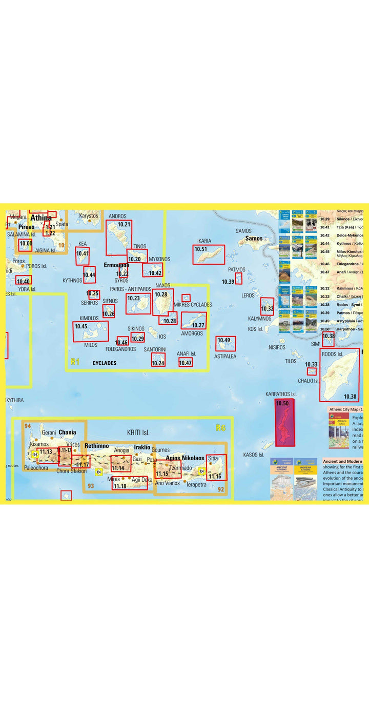 Carte de randonnée - îles de Karpathos & Saria | Anavasi carte pliée Anavasi 