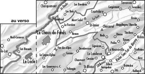 Carte de randonnée imperméable n° 232T - Vallon de St-Imier (Suisse) | Swisstopo - Excursions au 1/50 000 carte de randonnée Swisstopo