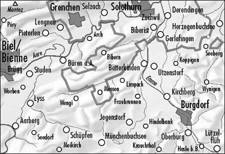 Carte de randonnée imperméable n° 233T - Solothurn (Suisse) | Swisstopo - Excursions au 1/50 000 carte pliée Swisstopo 