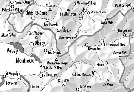 Carte de randonnée imperméable n° 262T - Rochers de Naye (Suisse) | Swisstopo - Excursions au 1/50 000 carte de randonnée Swisstopo