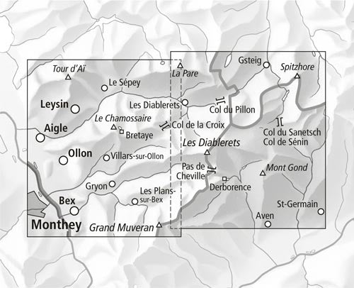 Carte de randonnée imperméable n° 3317T - Les Diablerets (Suisse) | Swisstopo - 1/33 333 carte pliée Swisstopo 