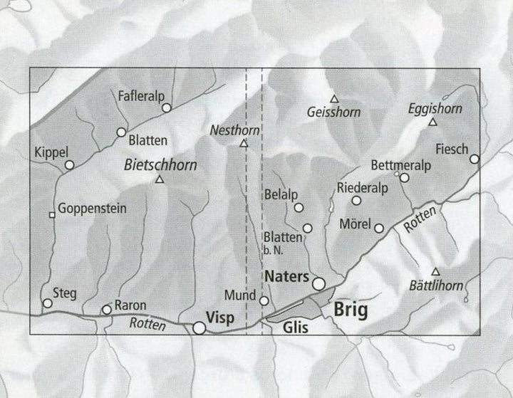 Carte de randonnée imperméable n° 3324T - Lötschental, Aletschgebiet (Suisse) | Swisstopo - 1/33 333 carte pliée Swisstopo 
