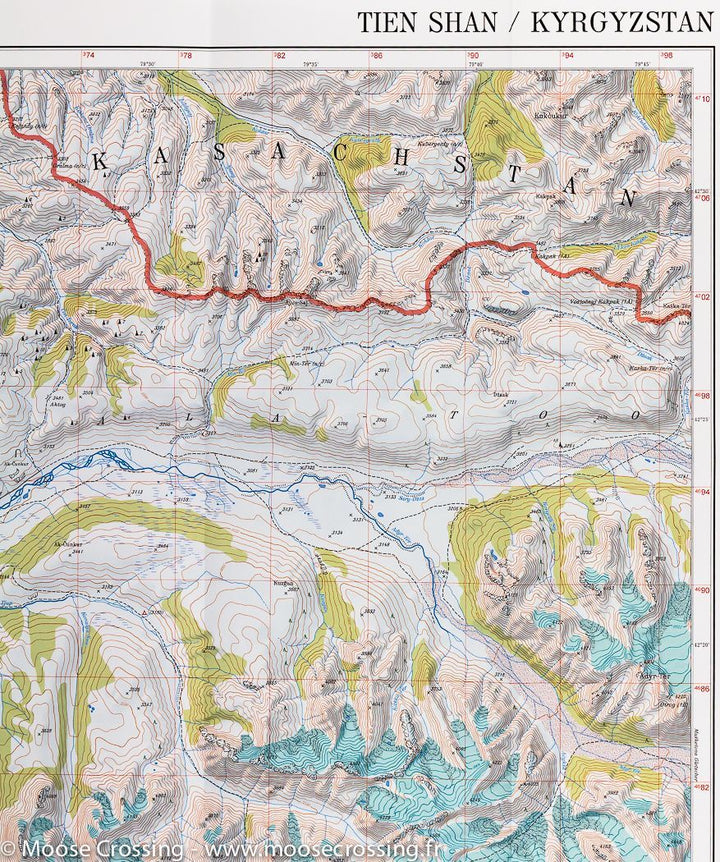 Carte de randonnée - Inylchec, Tien Shan (Kirghizstan) - La Compagnie des Cartes