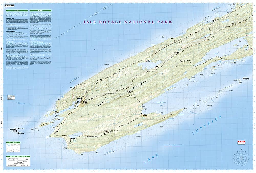 Carte de randonnée - Isle Royale National Park (Michigan), n° 240 | National Geographic carte pliée National Geographic 