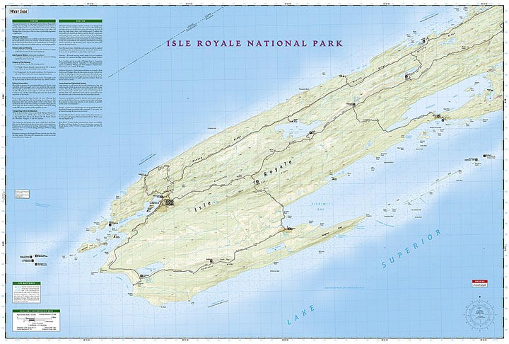Carte de randonnée - Isle Royale National Park (Michigan), n° 240 | National Geographic carte pliée National Geographic 