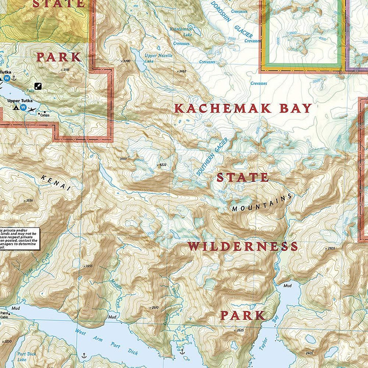Carte de randonnée - Kachemak Bay State Park (Alaska), n° 763 | National Geographic carte pliée National Geographic 