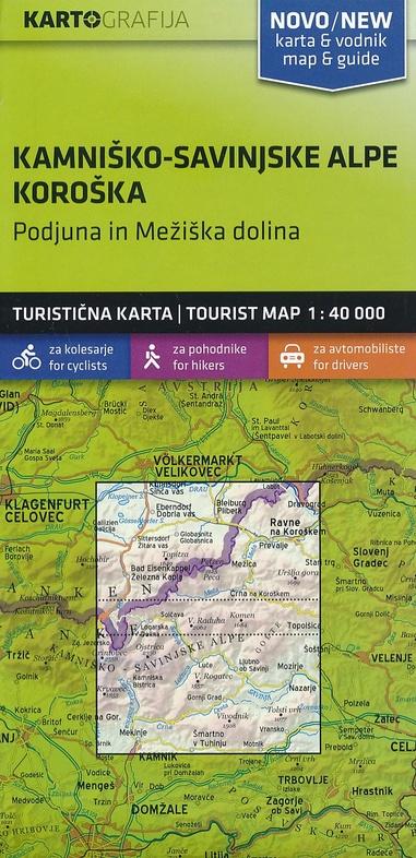 Carte de randonnée - Kamnik, Savinja Alpes (Slovénie) | Kartografija carte pliée Kartografija 