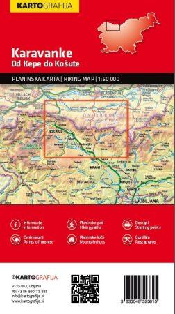 Carte de randonnée - Karavanke (Slovénie) | Kartografija carte de randonnée Kartografija