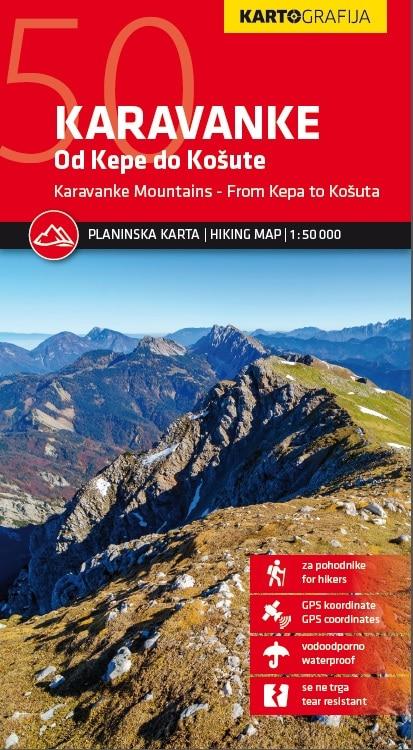 Carte de randonnée - Karavanke (Slovénie) | Kartografija carte de randonnée Kartografija