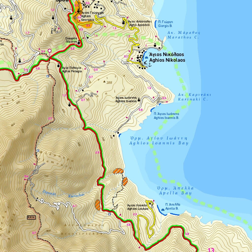 Carte de randonnée - Karpathos & Kasos (Grèce) | Terrain Cartography carte pliée Terrain Cartography 