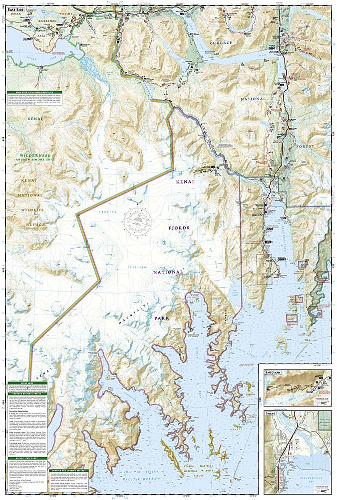 Carte de randonnée - Kenai Fjords National Park (Alaska), n° 231 | National Geographic carte pliée National Geographic 