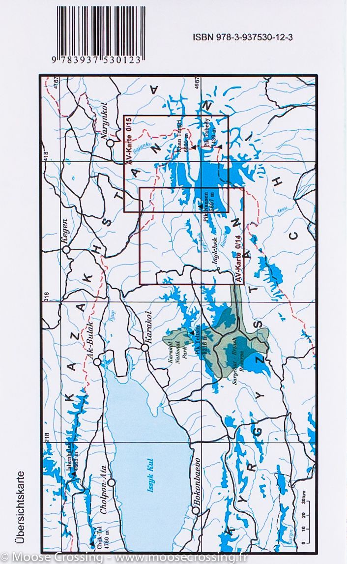 Carte de randonnée n° 0/15 - Khan Tengri, Massif du Tien Shan (Kyrgystan) | Alpenverein carte de randonnée Alpenverein