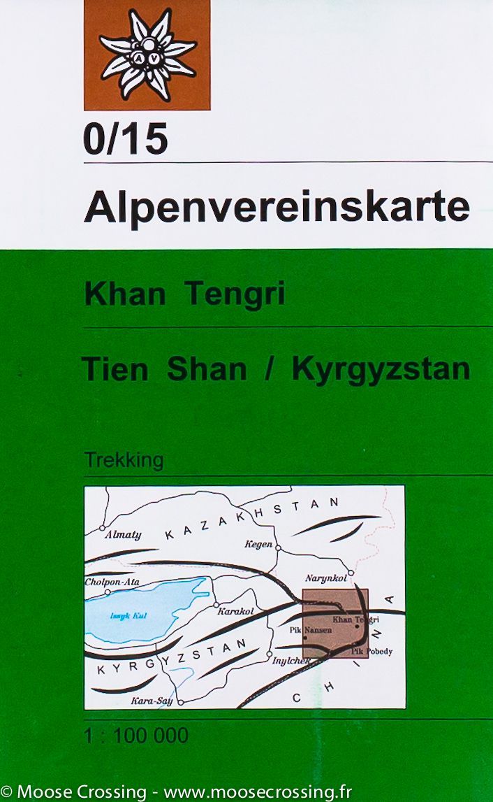 Carte de randonnée n° 0/15 - Khan Tengri, Massif du Tien Shan (Kyrgystan) | Alpenverein carte de randonnée Alpenverein