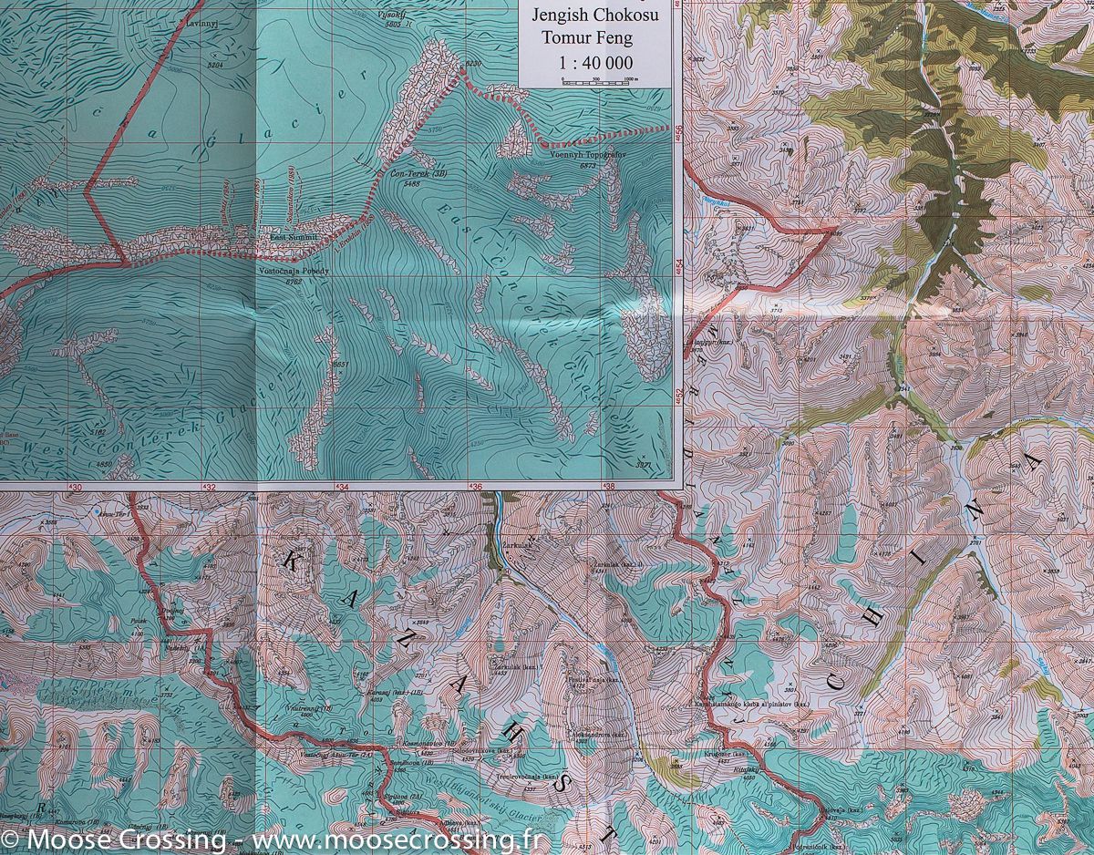 Carte de randonnée n° 0/15 - Khan Tengri, Massif du Tien Shan (Kyrgystan) | Alpenverein carte de randonnée Alpenverein