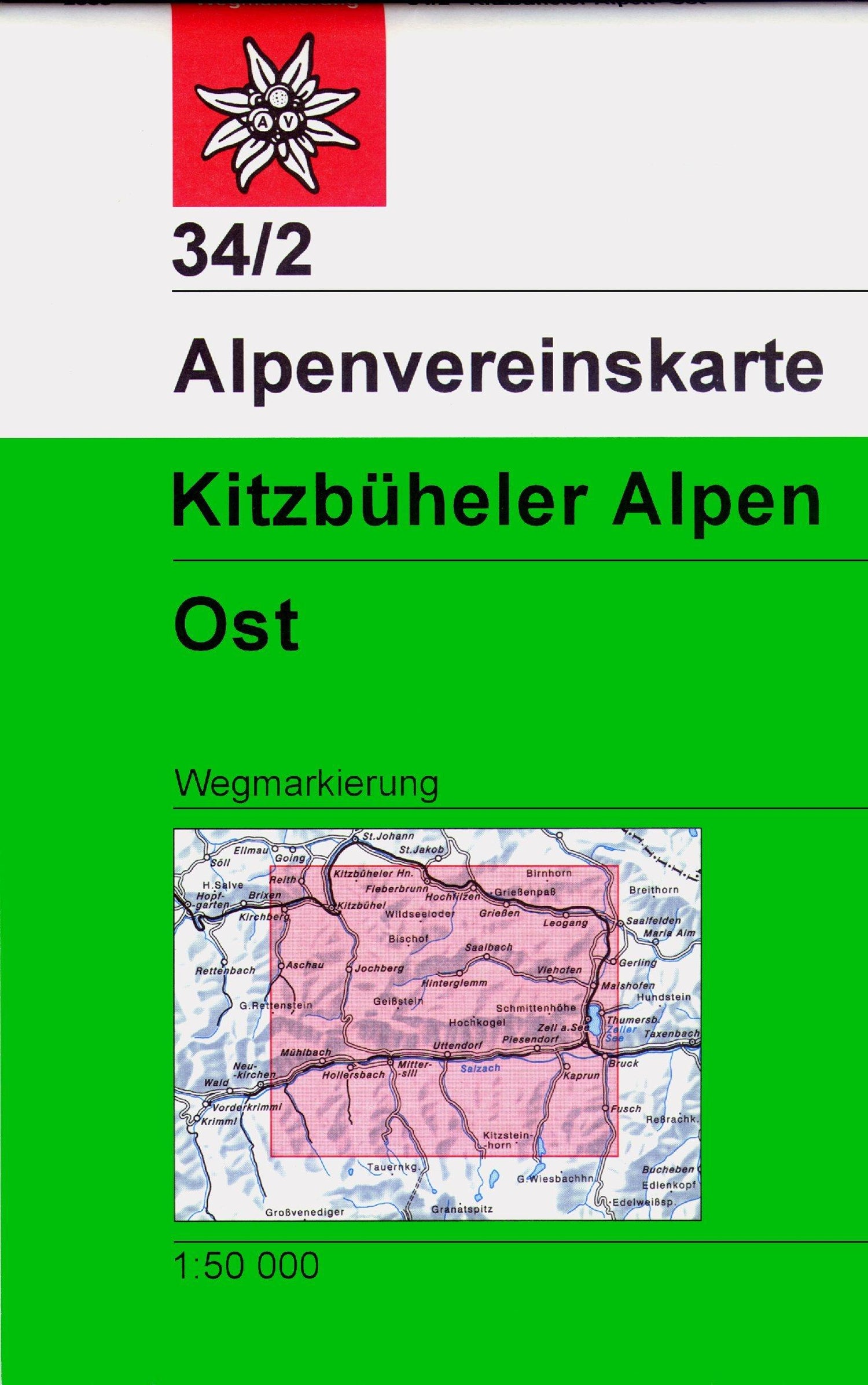 Carte de randonnée n° 34/2 - Kitzbüheler Alpen Ost (Alpes autrichiennes) | Alpenverein carte de randonnée Alpenverein Default Title