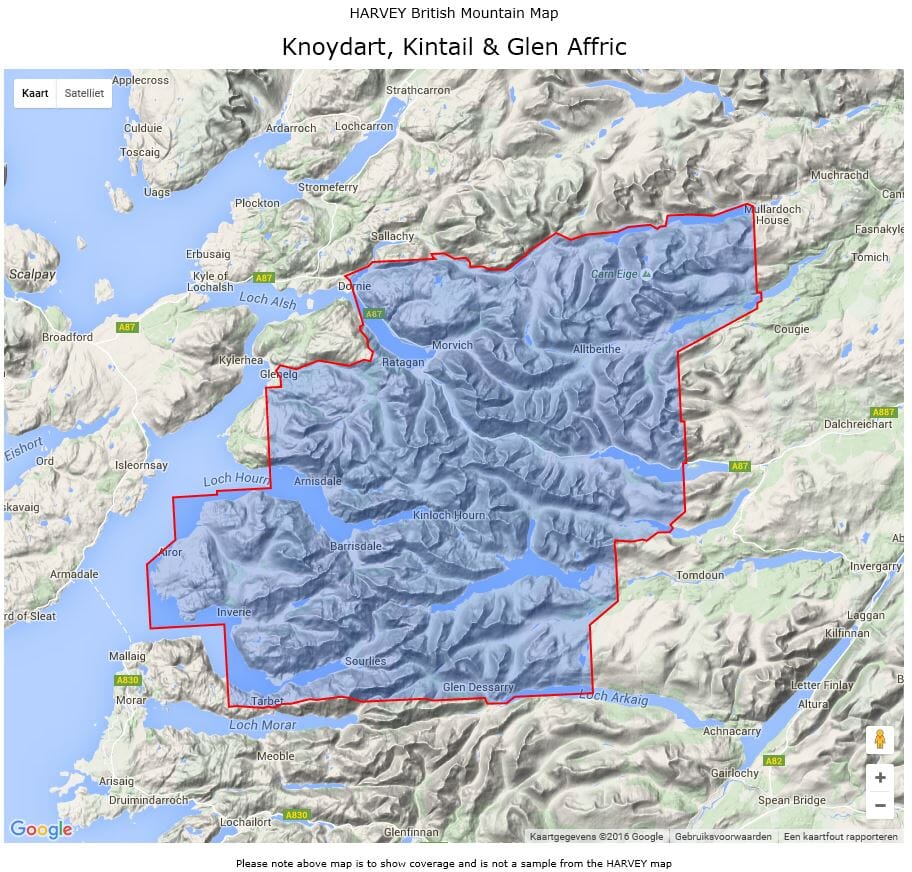 Carte de randonnée - Knoydart, Kintail & Glen Affric XT40 BMM | Harvey Maps - British Mountain carte de randonnée Harvey Maps Default Title