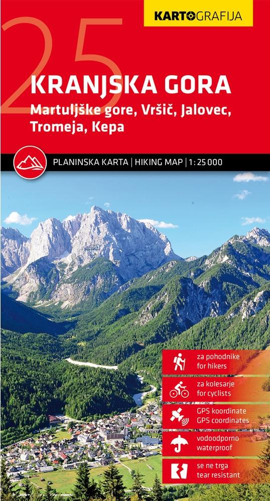 Carte de randonnée - Kransjska Gora (Slovénie) | Kartografija carte de randonnée Kartografija