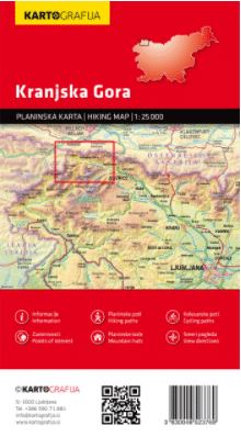 Carte de randonnée - Kransjska Gora (Slovénie) | Kartografija carte pliée Kartografija 