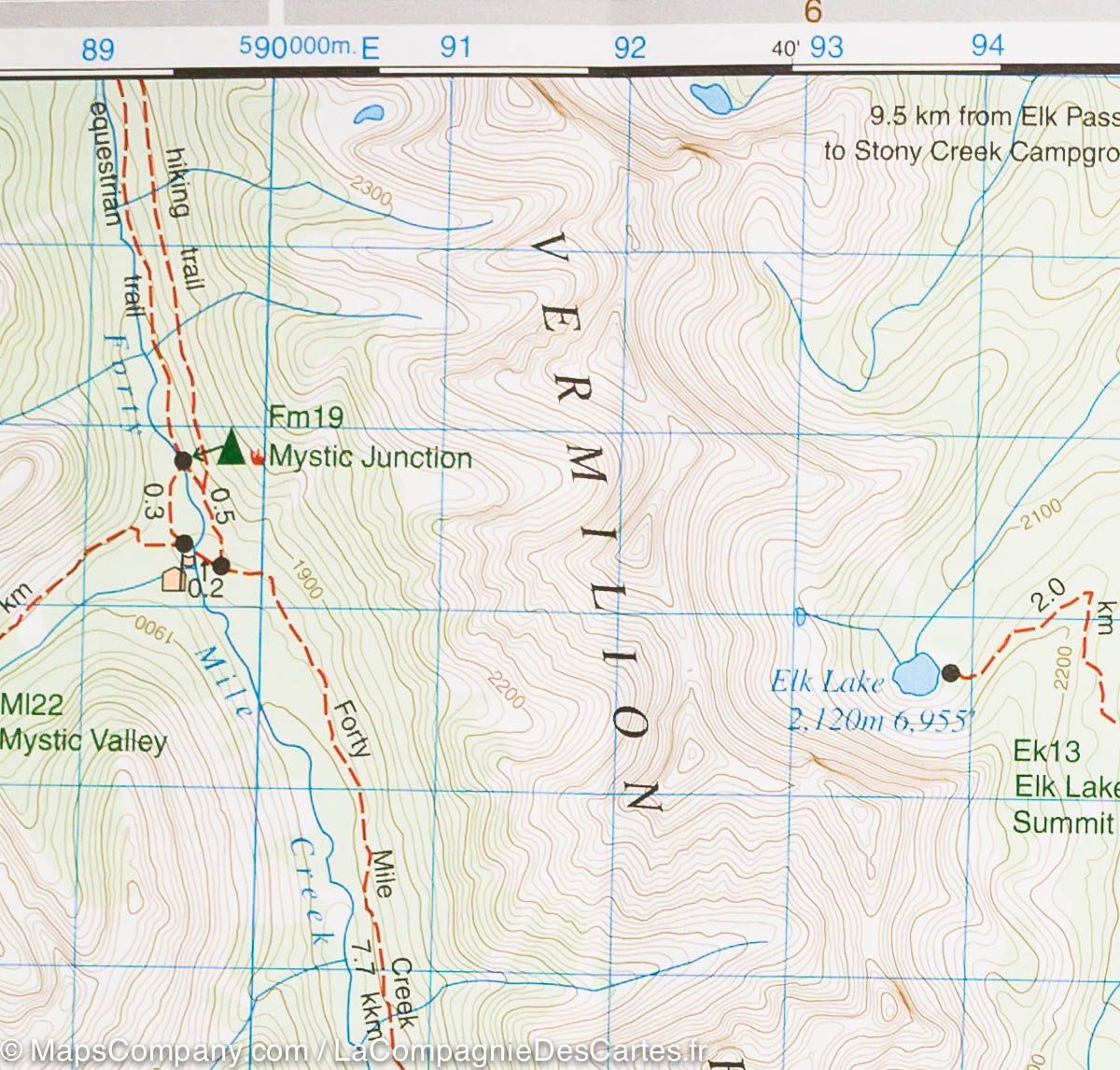 Carte de randonnée - Egypt Lake (PN Banff, Alberta, Colombie Britannique) | Gem Trek carte de randonnée Gem Trek Publishing
