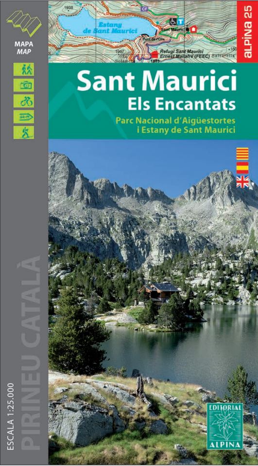 Carte de randonnée - Lac Saint-Maurice, les Encantats (Pyrénées catalanes) | Editorial Alpina carte de randonnée Editorial Alpina