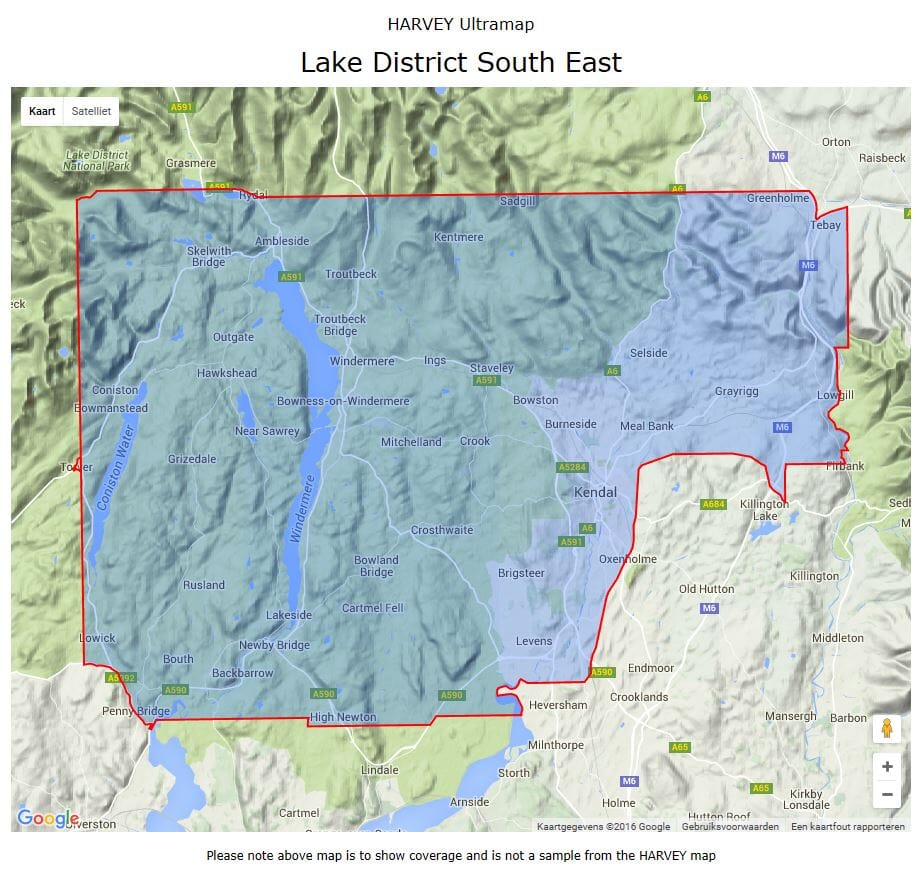 Carte de randonnée - Lake District Sud Est XT40 | Harvey Maps - Ultramap carte de randonnée Harvey Maps Default Title