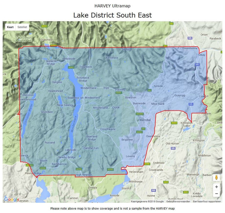 Carte de randonnée - Lake District Sud Est XT40 | Harvey Maps - Ultramap carte pliée Harvey Maps 