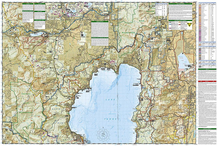 Carte de randonnée - Lake Tahoe Basin (Californie, Nevada), n° 803 | National Geographic carte pliée National Geographic 