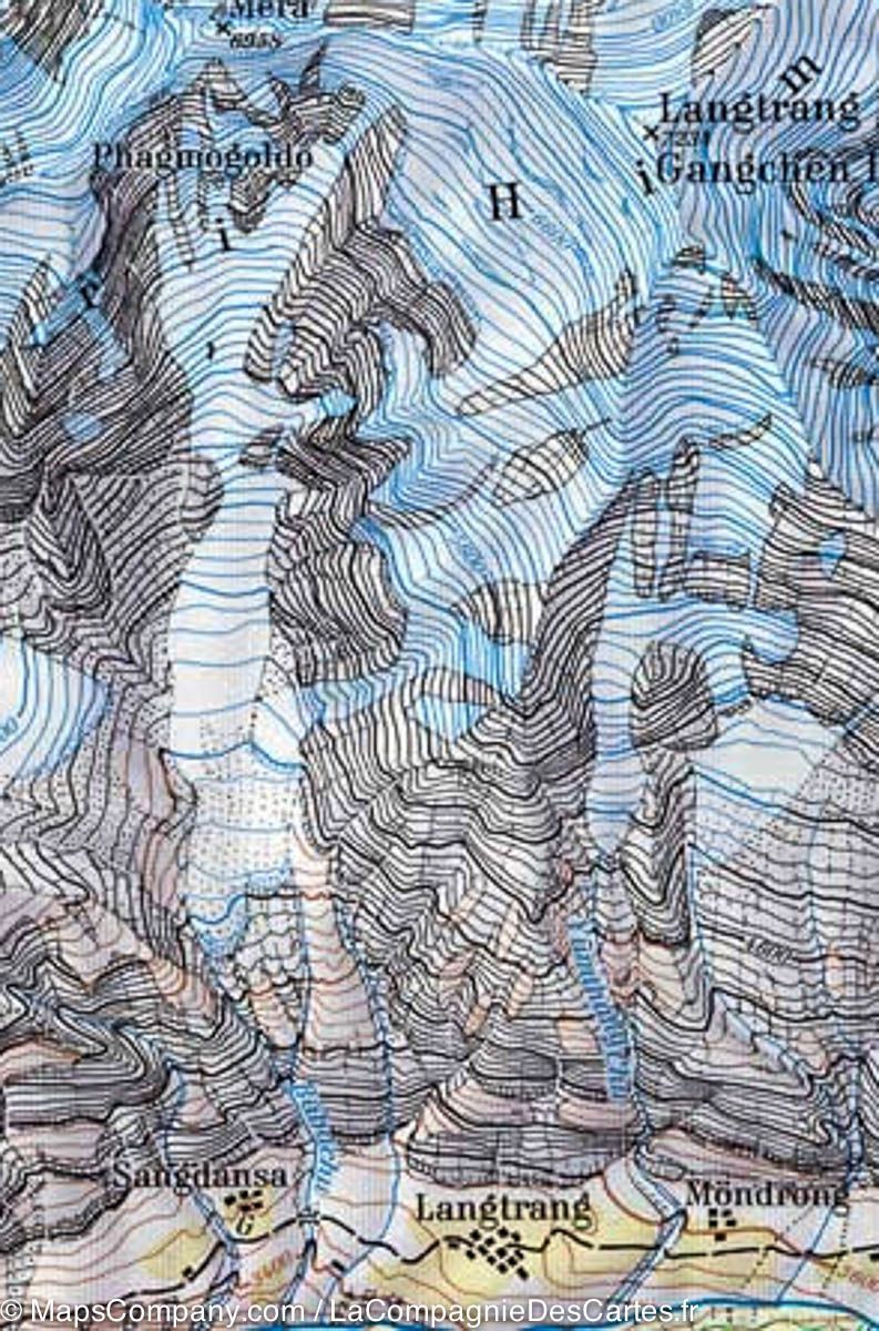 Carte de randonnée n° 0/10 - Langthang Himal ouest, Himalaya (Népal, Tibet) | Alpenverein carte de randonnée Alpenverein