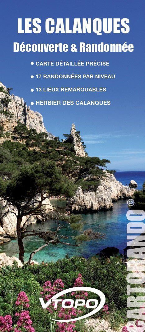 Carte de randonnée - Les Calanques : découverte & randonnée | VTOPO carte pliée VTOPO 