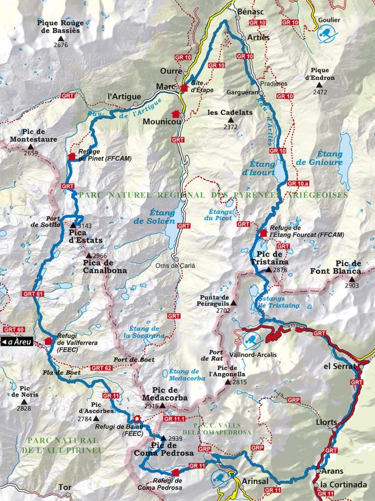 Carte de randonnée - Les Géants des 3 Nations | Alpina carte pliée Editorial Alpina 