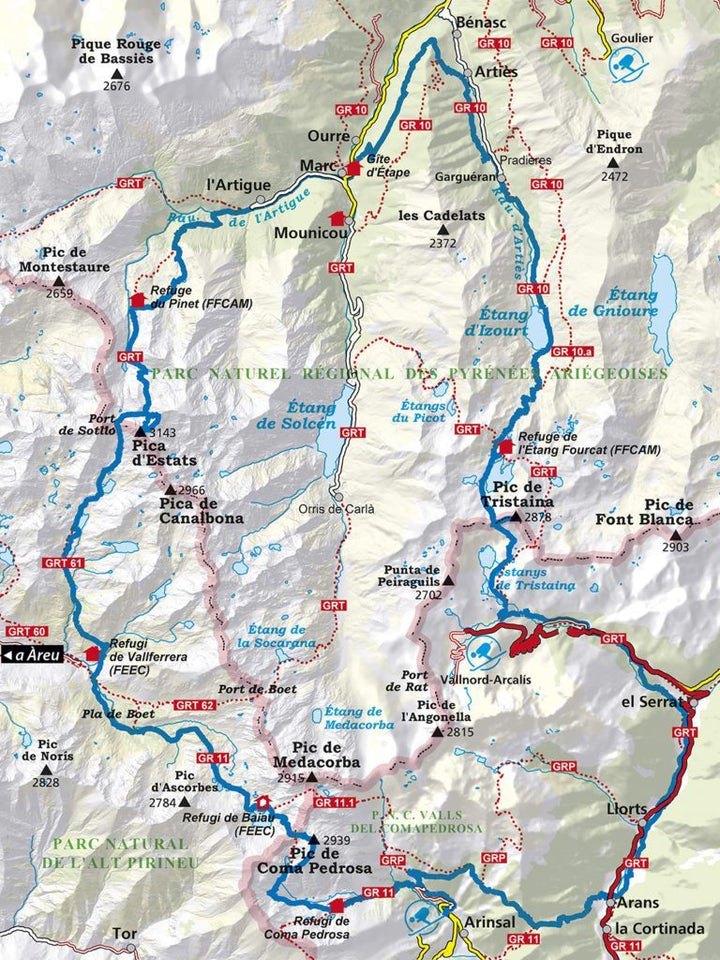 Carte de randonnée - Les Géants des 3 Nations | Alpina carte pliée Editorial Alpina 