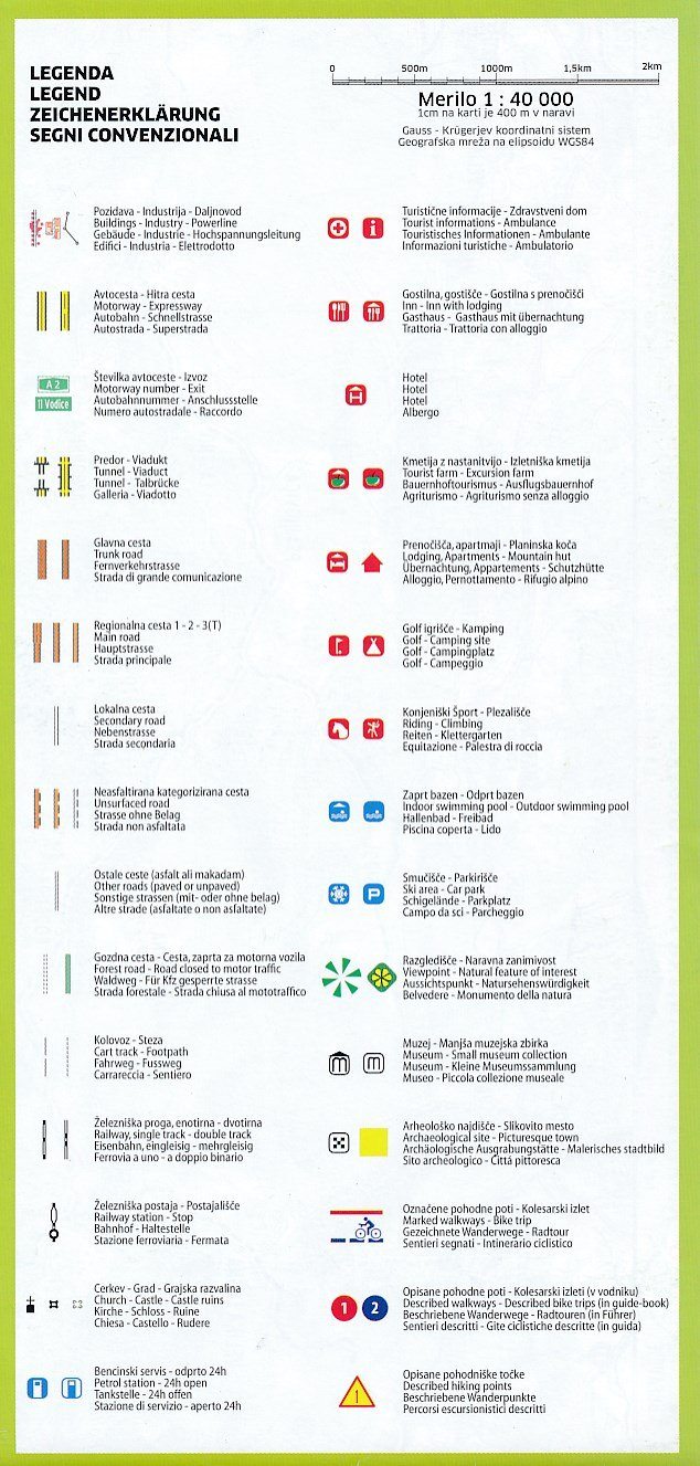 Carte de randonnée - Ljubljana & environs (Slovénie) | Kartografija carte de randonnée Kartografija
