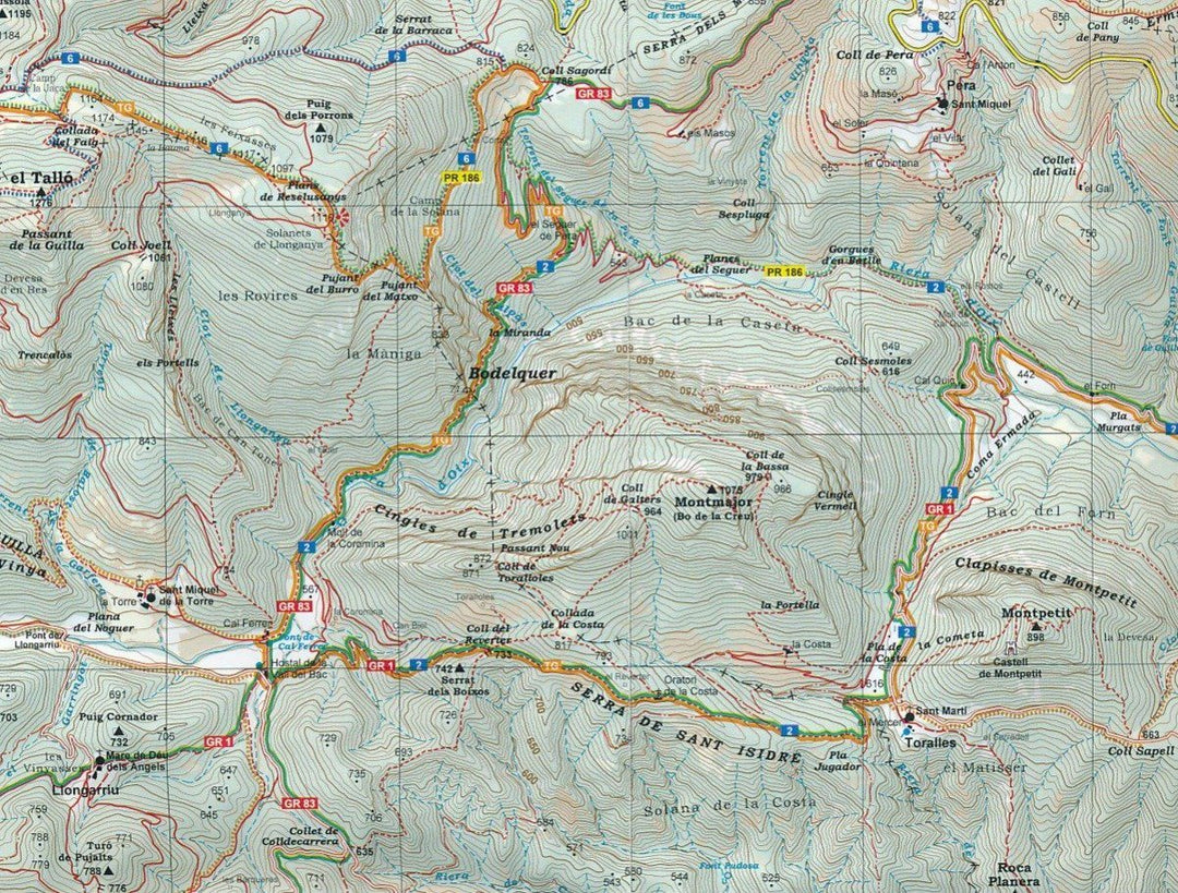Carte de randonnée - Lluçanes, Parc Fluvial Llobregat (Catalogne) | Alpina carte pliée Editorial Alpina 