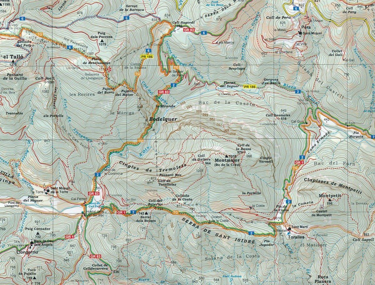 Carte de randonnée - Lluçanes, Parc Fluvial Llobregat (Catalogne) | Alpina carte de randonnée Editorial Alpina