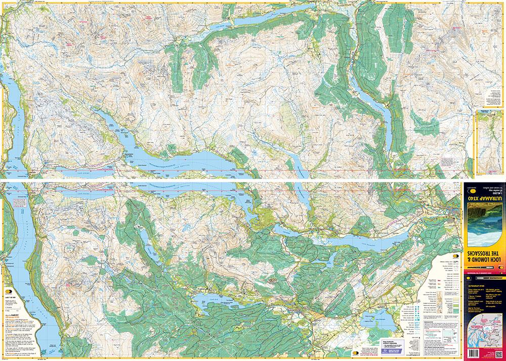 Carte de randonnée - Loch Lomond & The Trossachs XT40 | Harvey Maps - Ultramap carte pliée Harvey Maps 