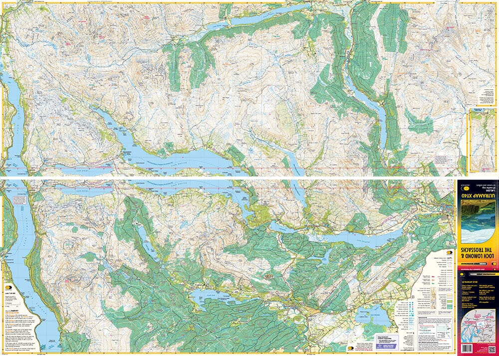 Carte de randonnée - Loch Lomond & The Trossachs XT40 | Harvey Maps - Ultramap carte pliée Harvey Maps 
