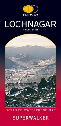 Carte de randonnée - Lochnagar & Glen Shee | Harvey Maps - Superwalker maps carte de randonnée Harvey Maps